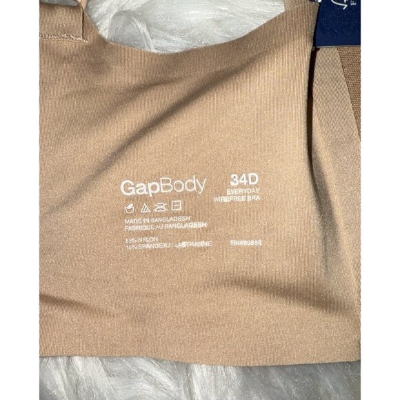 Gap Body Everyday Wire Free Bra Lightly Lined Womens 34D Beige New Nwt - Picture 6 of 6